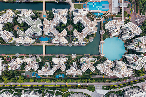 Image: Aerial view of buildings
